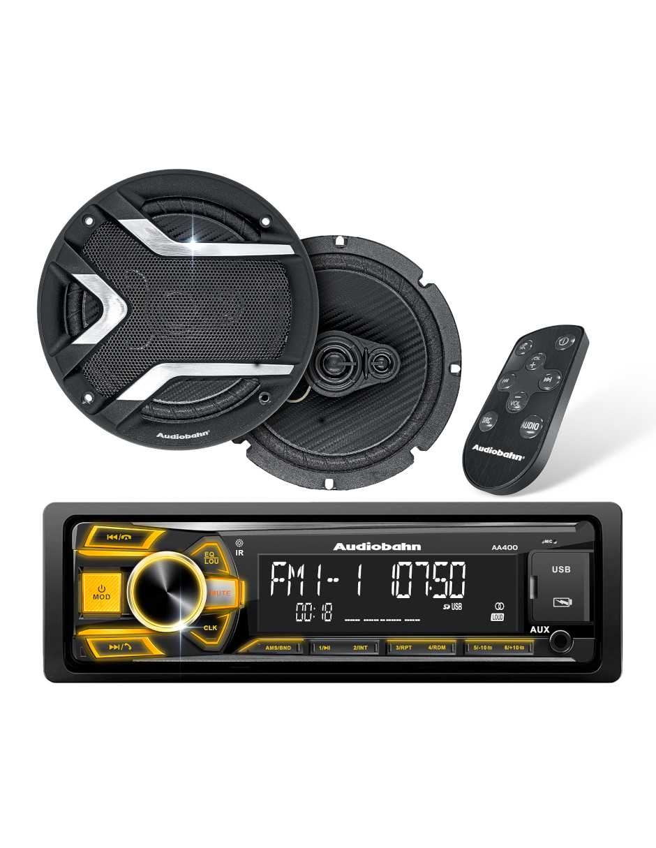 Autoestéreo Audiobahn Aa400 con Bocinas de 6.5"
