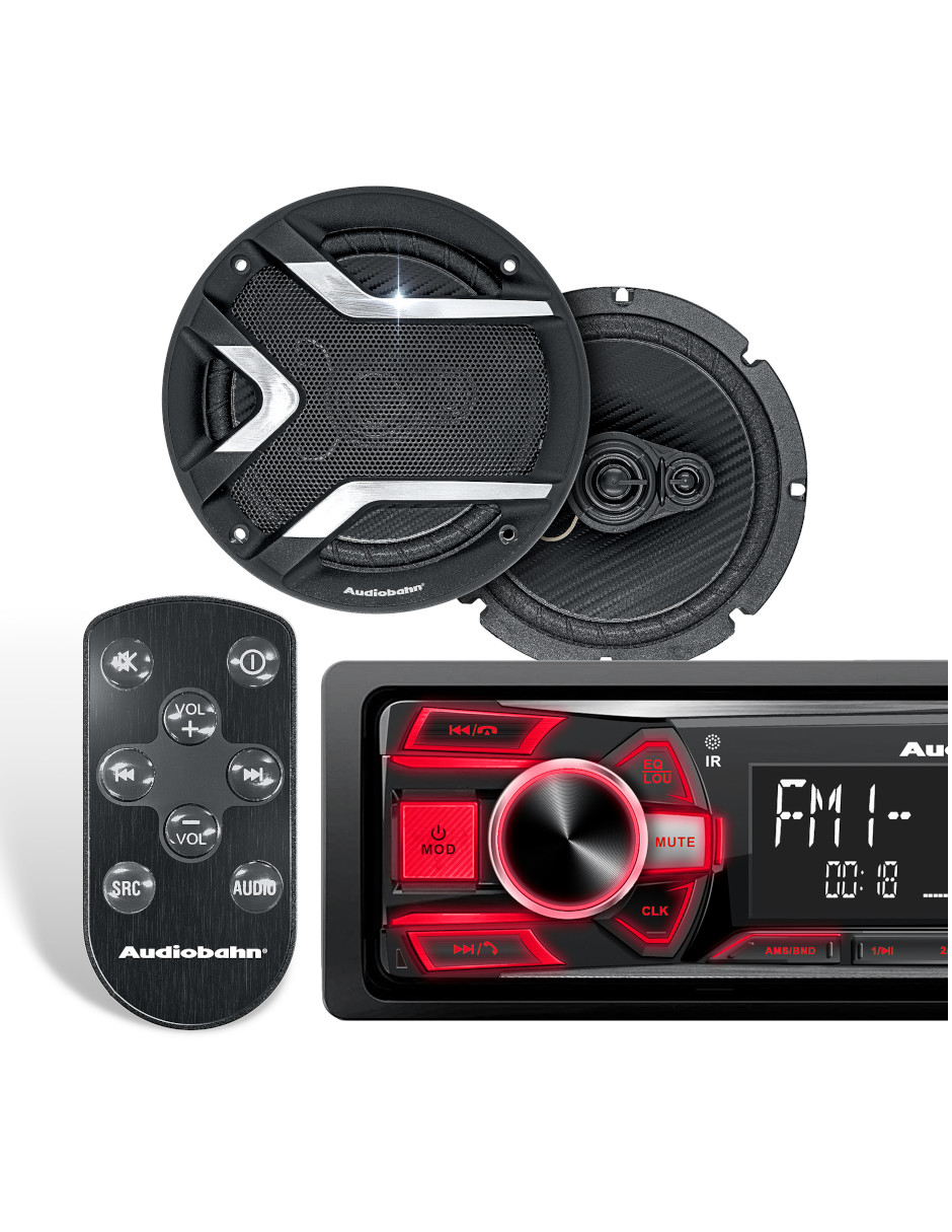 Foto 4 pulgar | Autoestéreo Audiobahn Aa400 con Bocinas de 6.5"