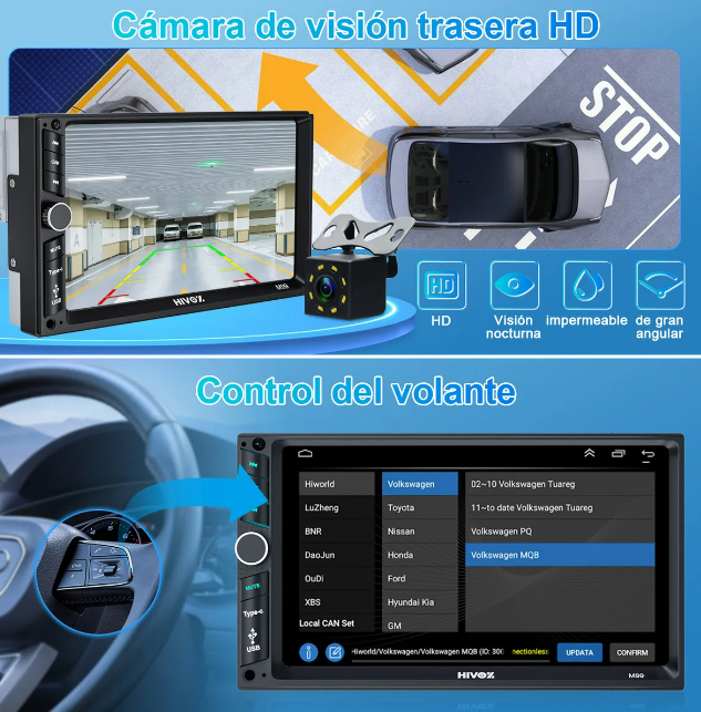 Foto 5 pulgar | Autoestéreo Xtellar Usb 7 Pulgadas Estéreo Pantalla Táctil Y Cámara Negro