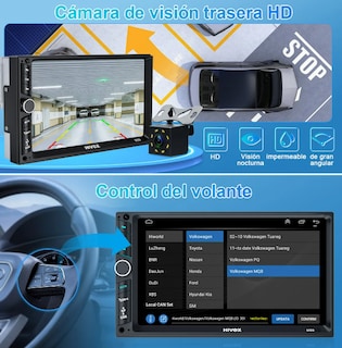 Foto 4 | Autoestéreo Xtellar Usb 7 Pulgadas Estéreo Pantalla Táctil Y Cámara Negro