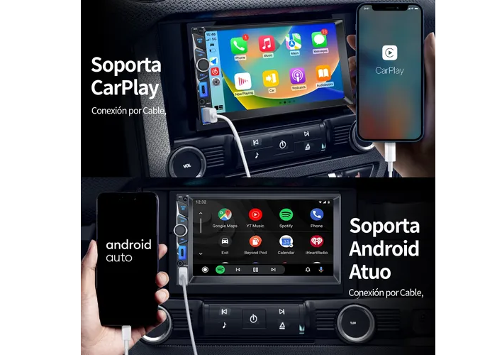 Foto 2 | Autoestéreo Estéreo 7'' Pantalla Mp5 Carplay Android Auto