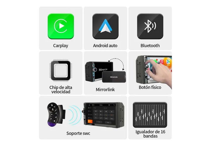 Foto 4 pulgar | Autoestéreo Mp5 Con Usb Bluetooth Y Camara Color Negro
