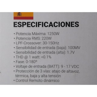 Foto 7 | Subwoofer Plano Amplificado 7x9 Pulgadas Treo 1250 Watts con Controlador de Bajos