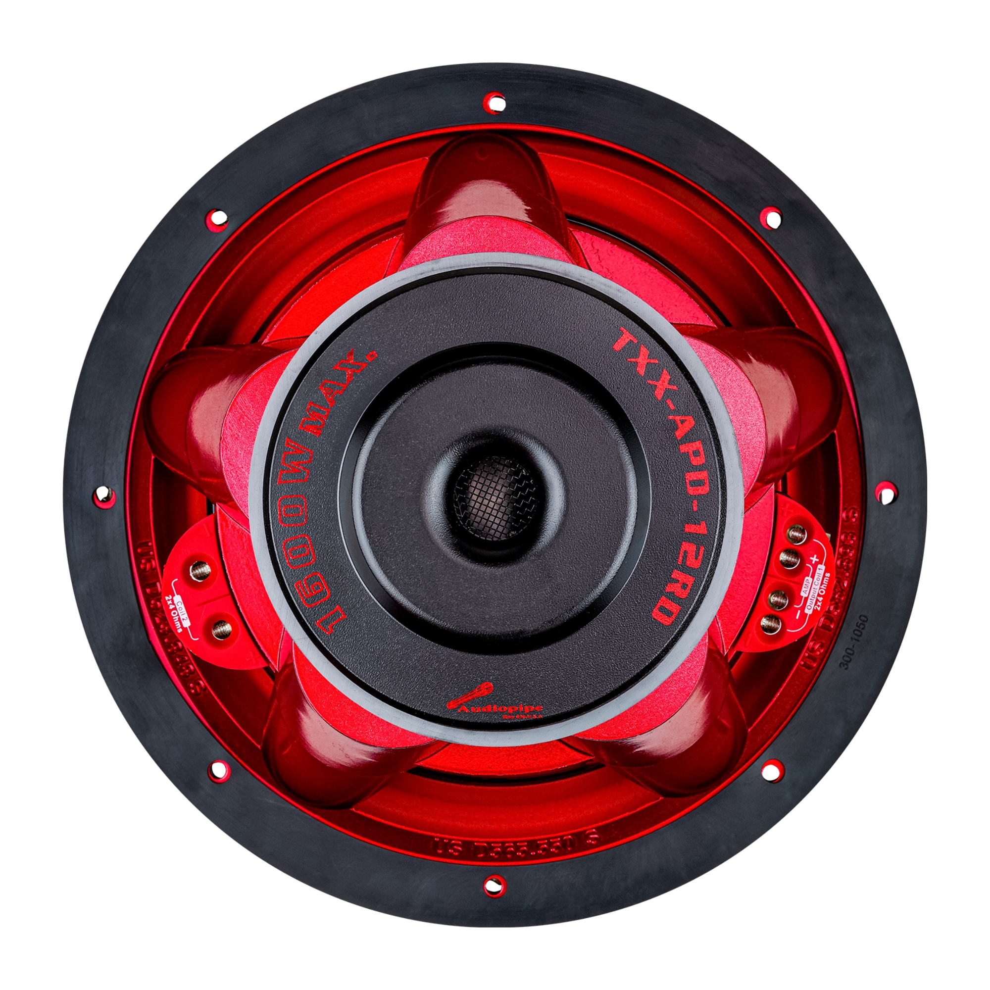 Foto 4 pulgar | Subwoofer 12 Pulgadas 1600 Watts Audiopipe Eye Candy Rojo