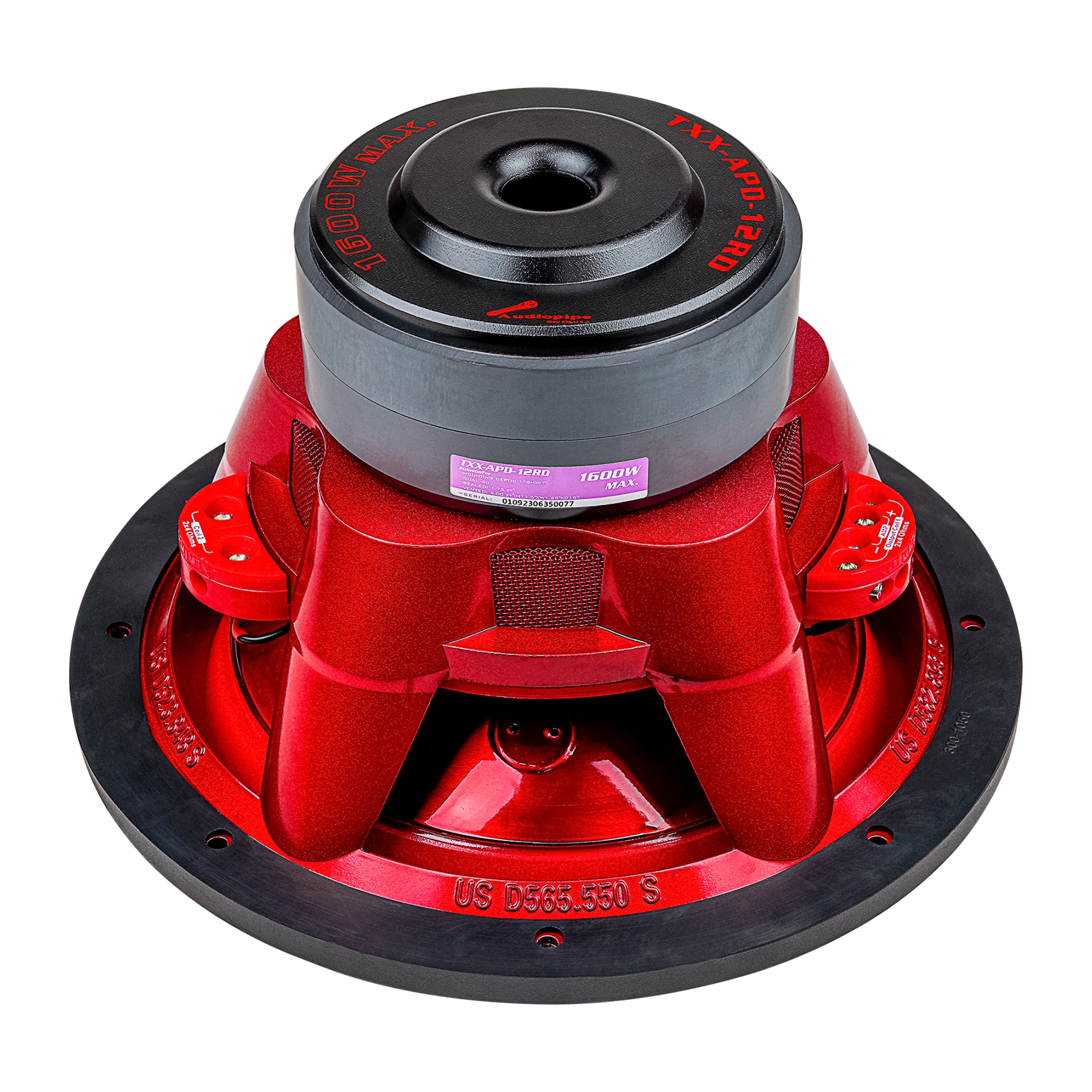 Foto 6 pulgar | Subwoofer 12 Pulgadas 1600 Watts Audiopipe Eye Candy Rojo