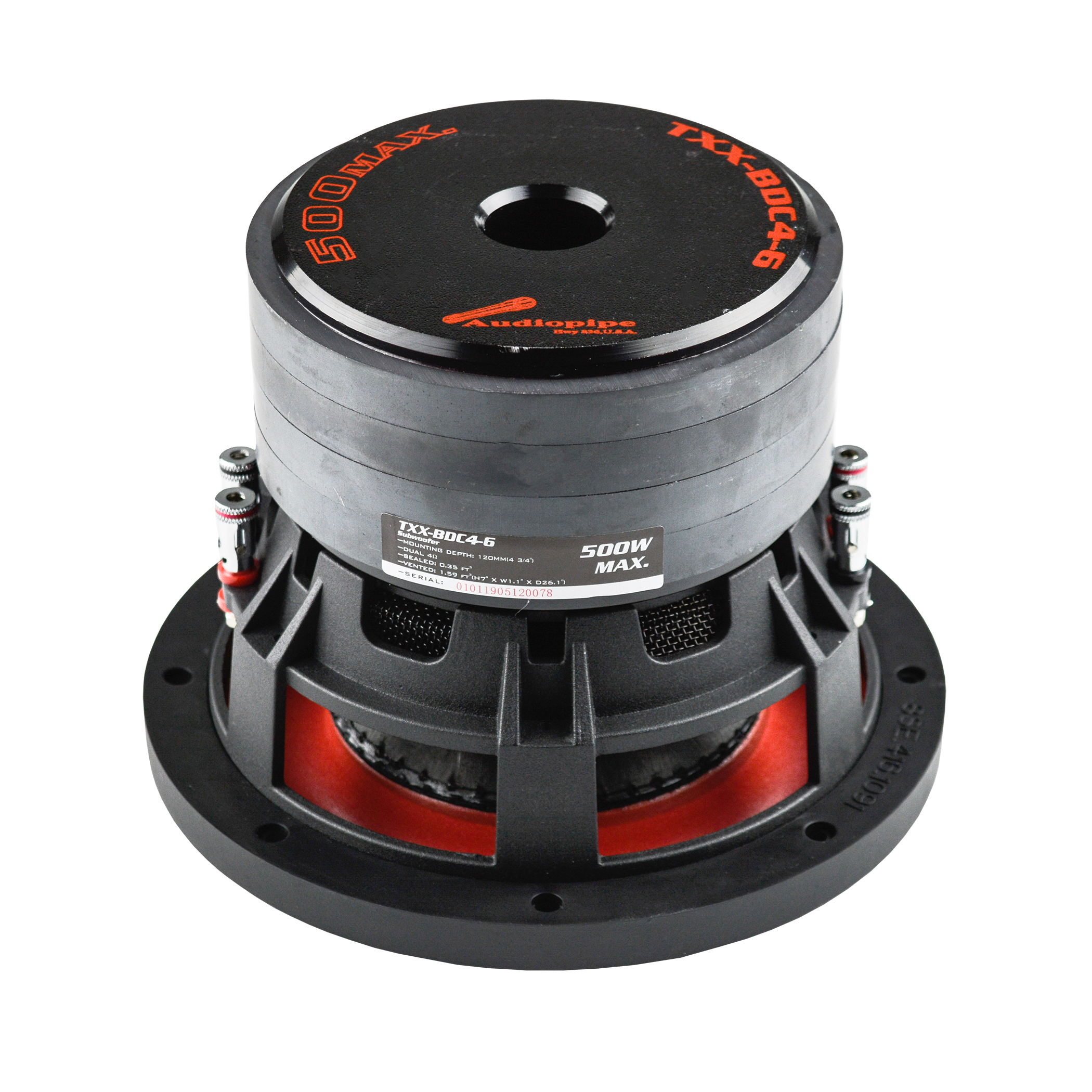 Foto 5 | Subwoofer 6.5 Pulgadas Audiopipe Cuadruple Magneto 500 W