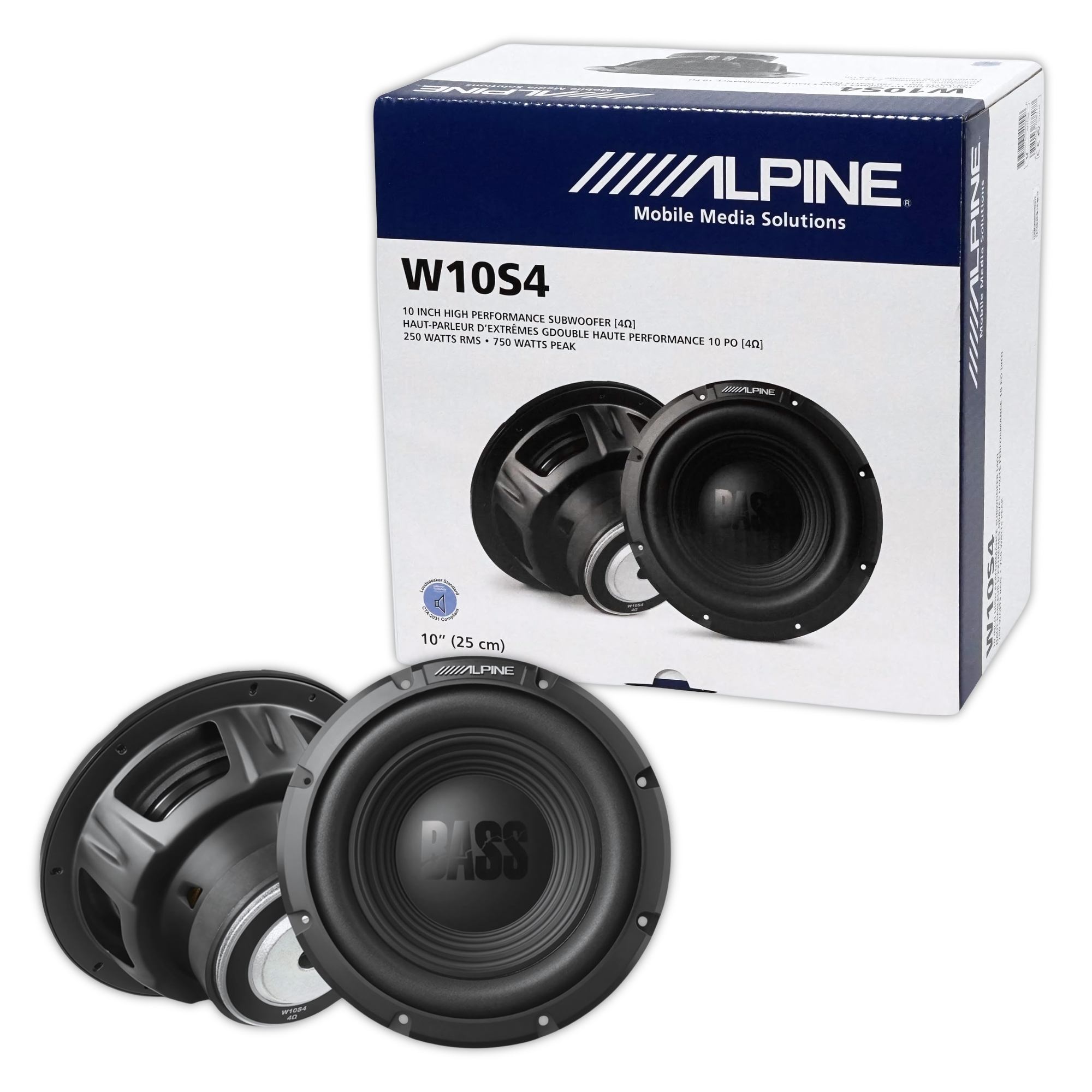 Foto 7 pulgar | Subwoofer Alpine W10s4 10 Plg Bass Line 750w 4 Ohms