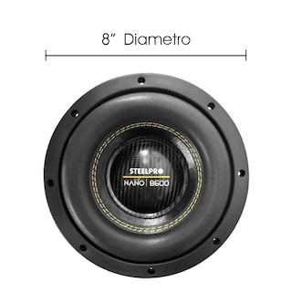 Foto 4 | Subwoofer Steelpro 8 Pulgadas Competencia 4+4 Ohm 2500w Nano Negro