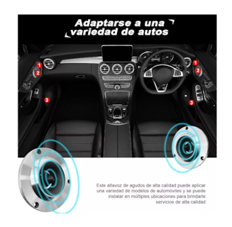 Foto 4 | Par de Bocinas para Carro Bala Tweeters Plateada