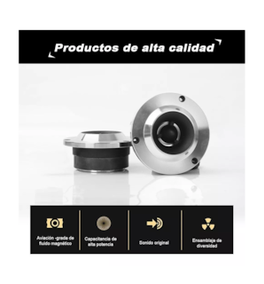 Foto 2 | Bocinas para Carro Par Bala Tweeters Plateadas