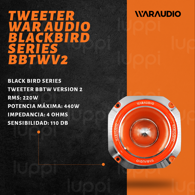 Foto 2 | Tweeter Bala Pro War Audio  Bbtwv2 440w Max Power 4 Ohms 2 Piezas