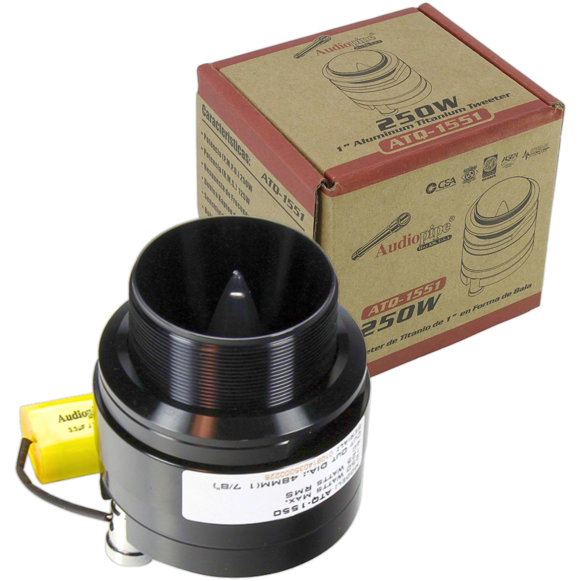 Foto 9 pulgar | Tweeter Audiopipe Atq-1550 1 Plg 200w 4 Ohms Titanio
