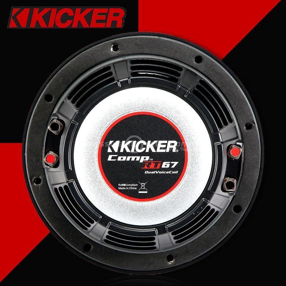 Foto 4 pulgar | Subwoofer Kicker Cwrt67 color Negro Plano 6.75 '' Doble Bobina