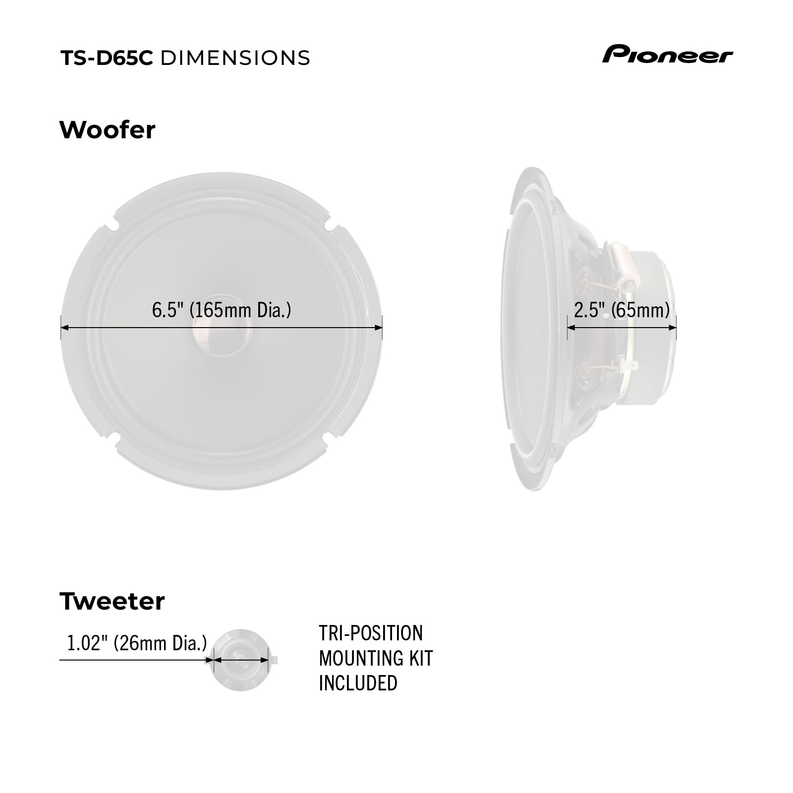 Foto 7 pulgar | Altavoces Pioneer 2 Piezas para Auto-Venta Internacional