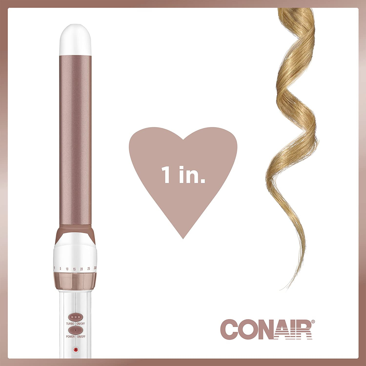 Foto 4 | Varita De Curling De Cerámica Doble Conair, Varita De Rizado De 1 Pulgada, Oro Blanco / Rosa - Venta Internacional.