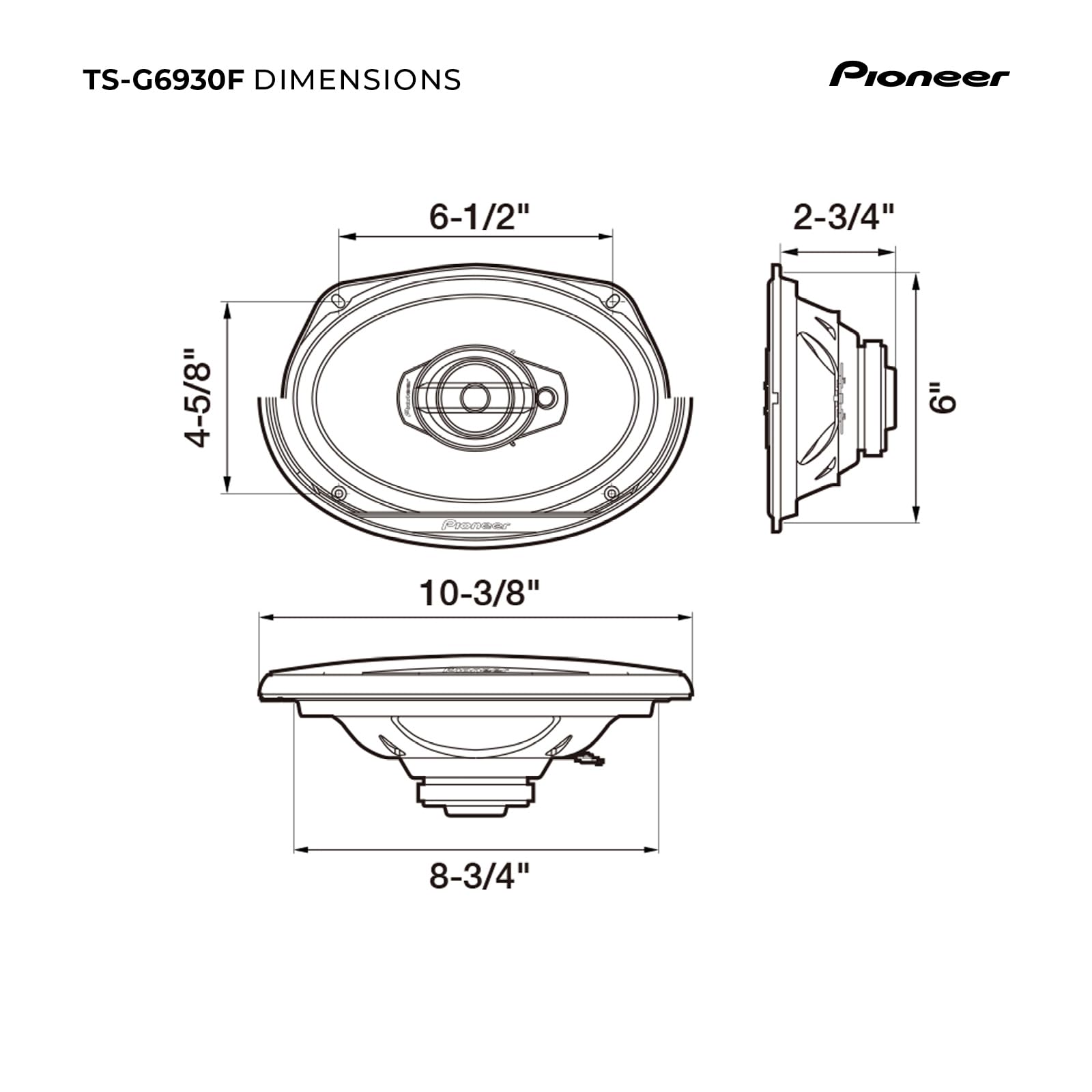Foto 7 pulgar | Altavoces Pioneer Ts-g6930f para Auto-Venta Internacional