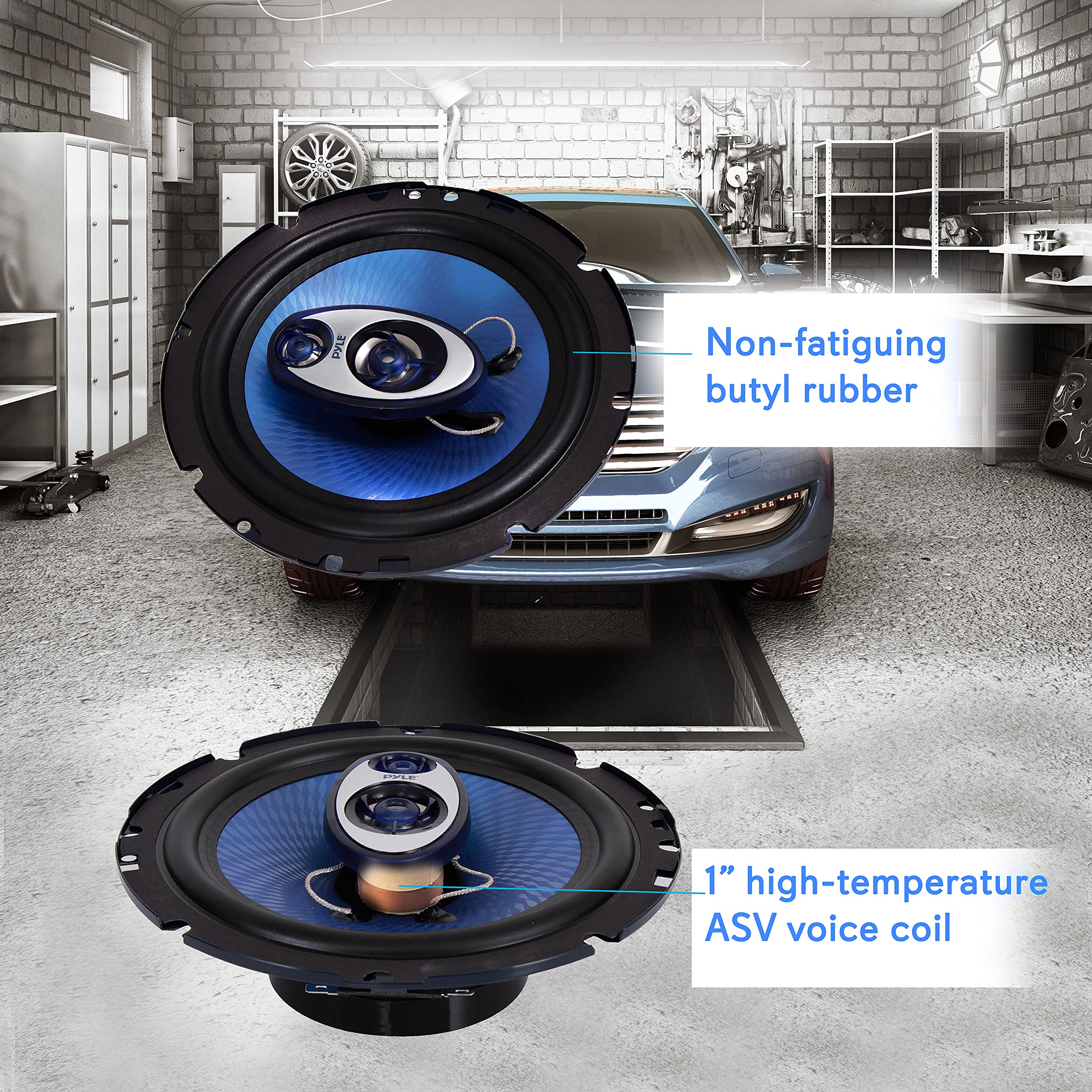 Foto 3 pulgar | Altavoz Pyle PL63BL de 6.5 Pulgadas 180 W Rms 360 W de Potencia 4 Ohmios Azul - Venta Internacional