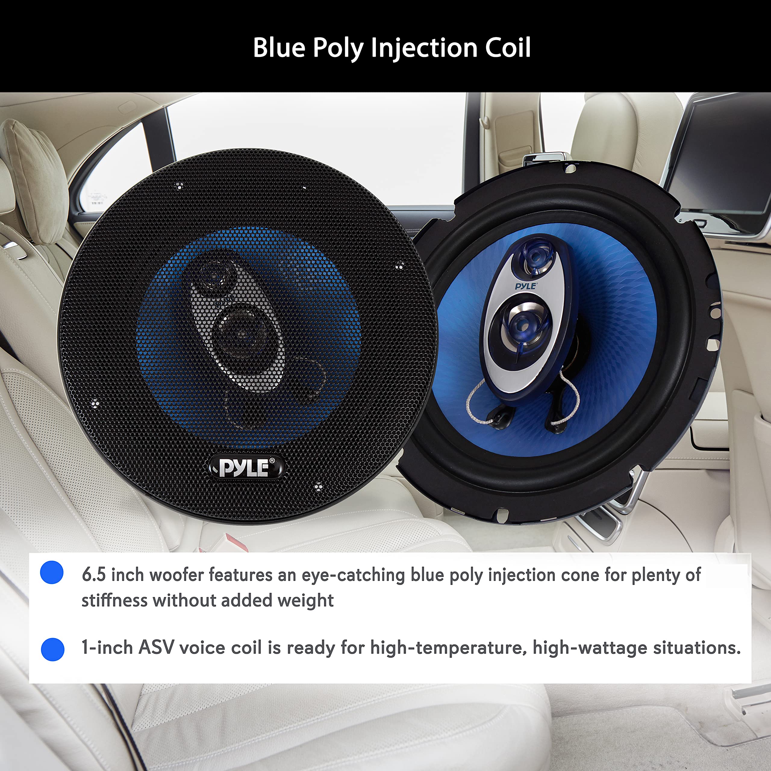Foto 4 pulgar | Altavoz Pyle PL63BL de 6.5 Pulgadas 180 W Rms 360 W de Potencia 4 Ohmios Azul - Venta Internacional
