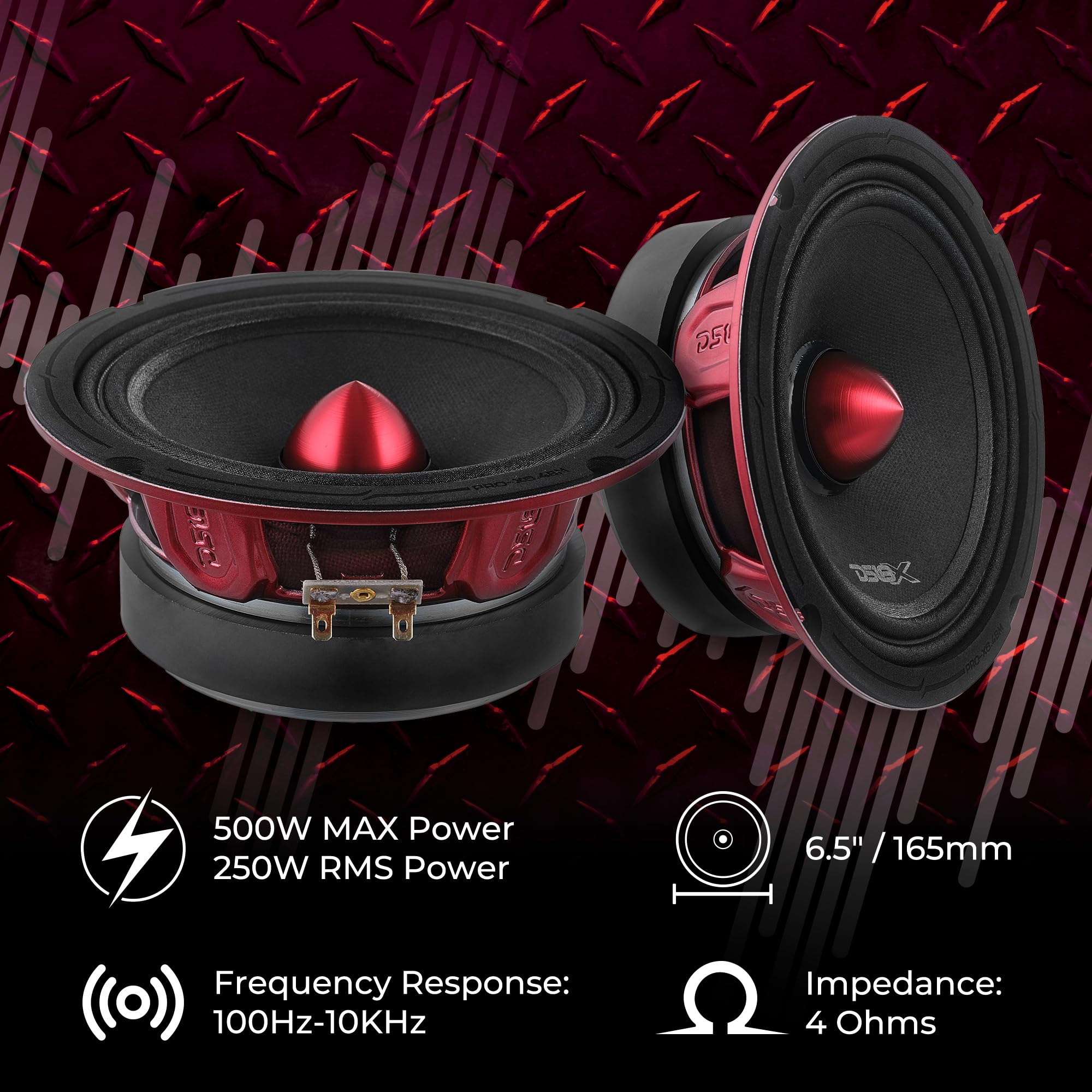 Foto 3 pulgar | Altavoz Ds18 Pro-x6.4bm 6.5 Pulgadas De Rango Medio 250 W Rms - Rojo - Venta Internacional.