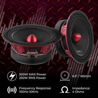 Foto 2 | Altavoz Ds18 Pro-x6.4bm 6.5 Pulgadas De Rango Medio 250 W Rms - Rojo - Venta Internacional.