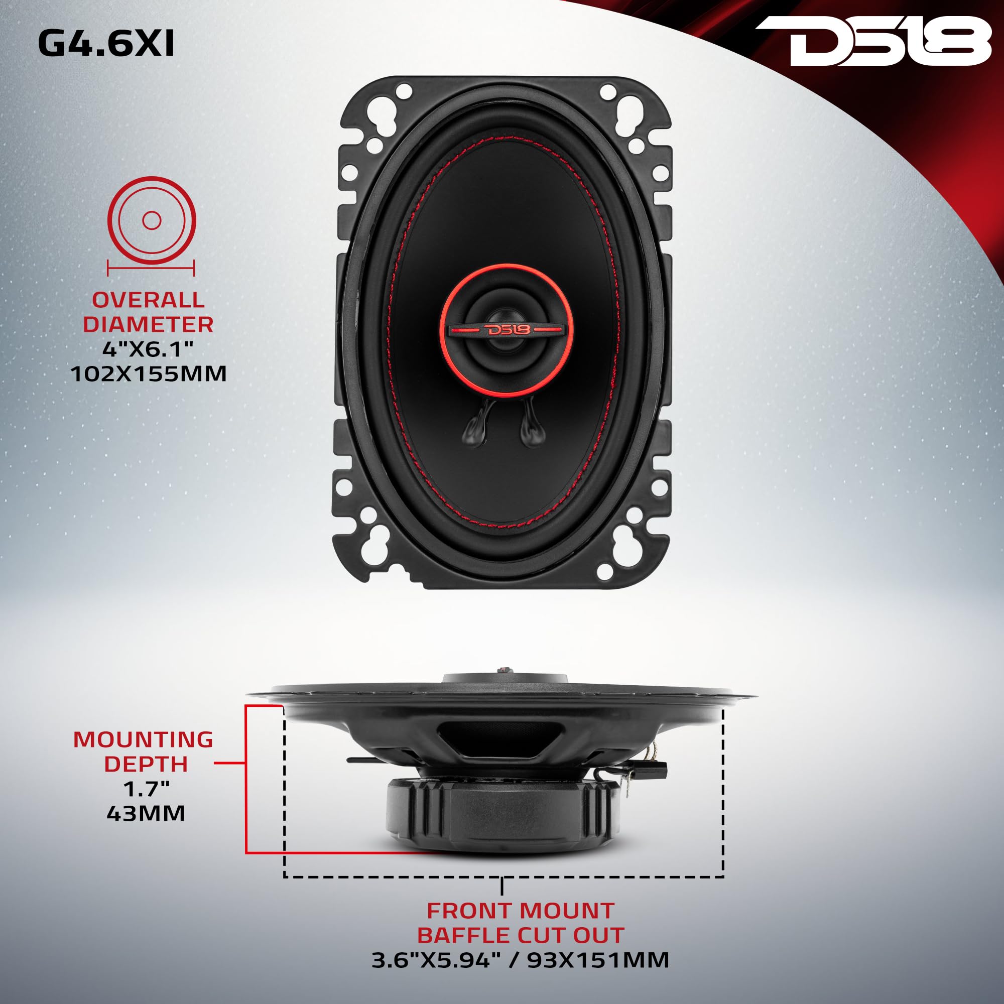 Foto 5 pulgar | Altavoces Coaxiales Ds18 G4.6xi Gen-x 4x6 135 W 45 W Rms 4 Ohmios - Venta Internacional.