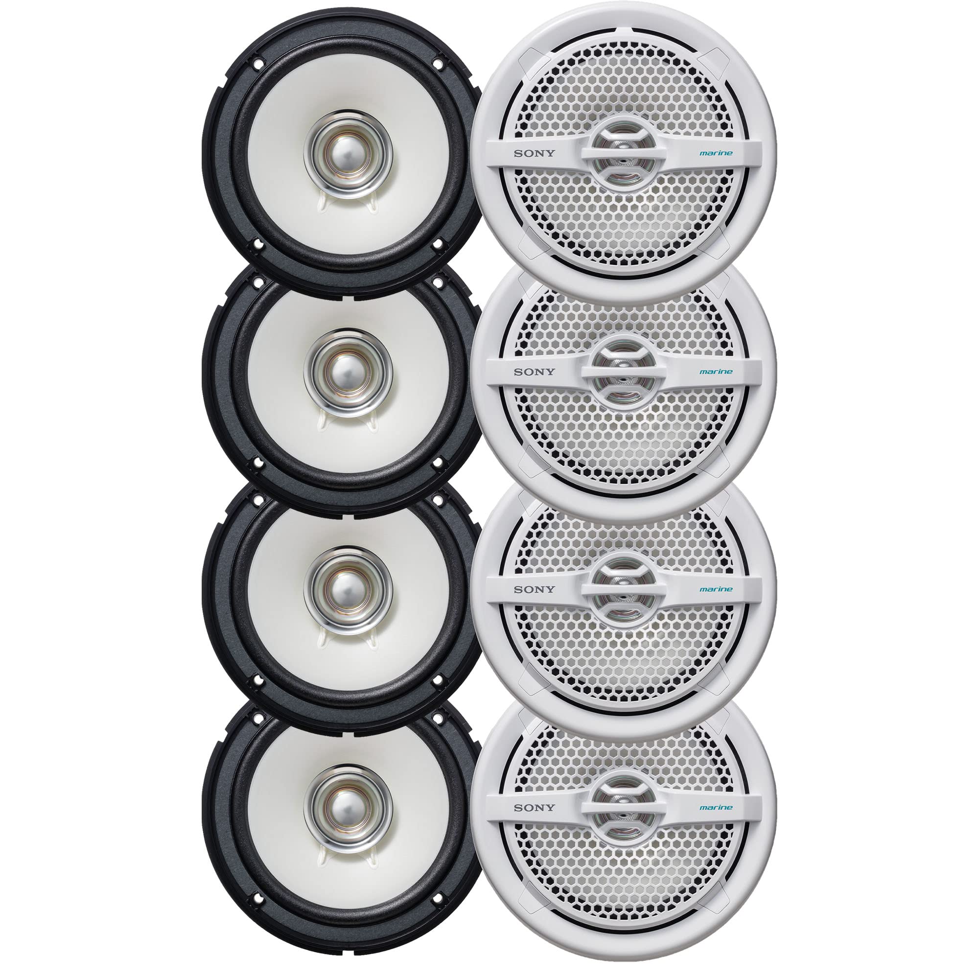 Foto 2 pulgar | Altavoces Marinos Sony Xs-mp1611 De 6.5 Pulgadas, 140 W, 4 Ohmios, 4 Pares - Venta Internacional.