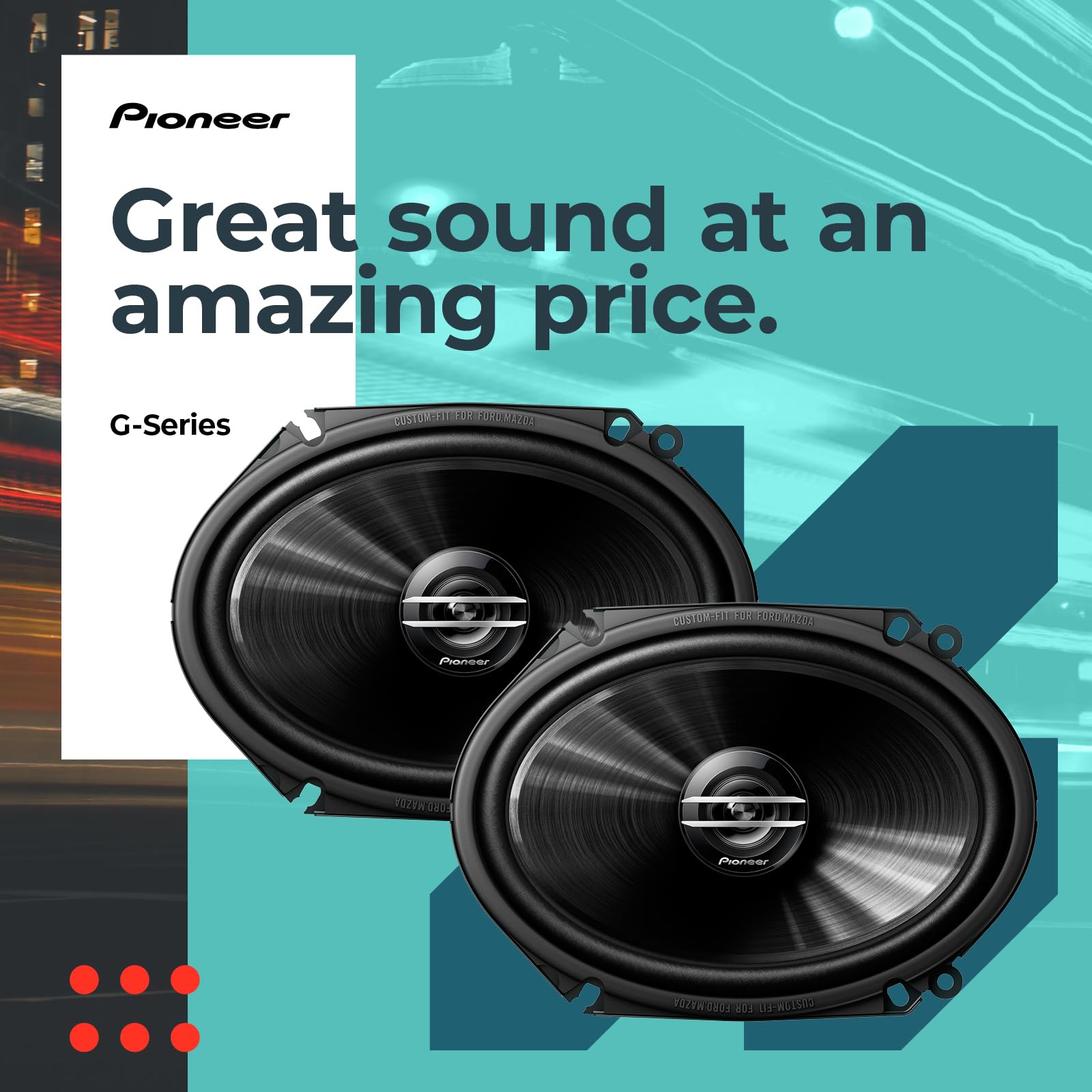Foto 2 | Altavoz Para Coche Pioneer Ts-g6820s, Coaxial De 2 Vías, 6 X 8 Pulgadas, Negro - Venta Internacional.