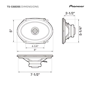 Foto 6 | Altavoz Para Coche Pioneer Ts-g6820s, Coaxial De 2 Vías, 6 X 8 Pulgadas, Negro - Venta Internacional.