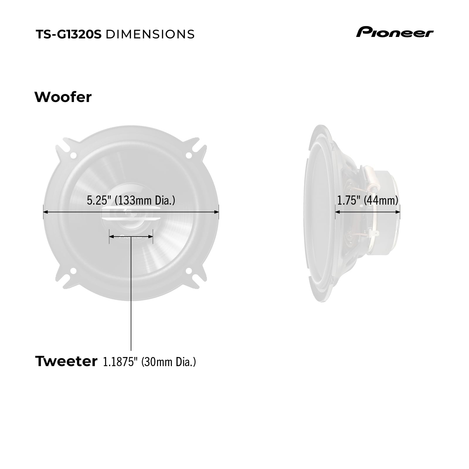 Foto 6 pulgar | Altavoces Para Coche Pioneer Ts-g1320s, 13 Cm, 2 Vías Y 35 W - Venta Internacional.