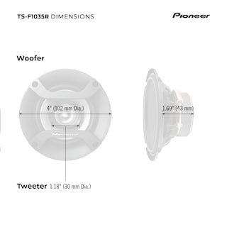 Foto 6 | Altavoces Para Coche Pioneer Ts-f1035r De 2 Vías Coaxiales De 4 Pulgadas - Venta Internacional.