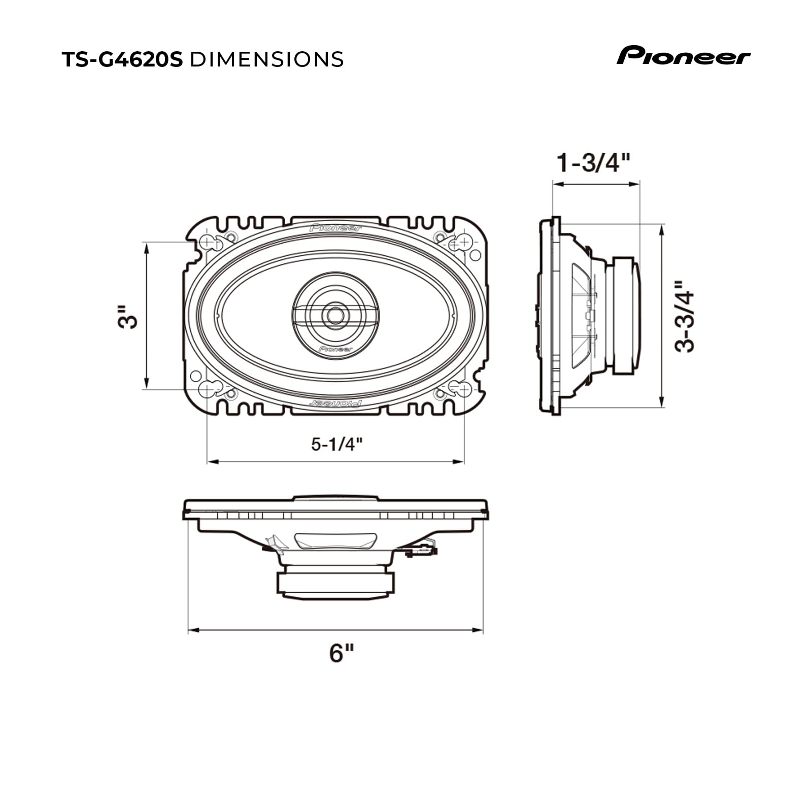 Foto 7 pulgar | Altavoz para Coche Pioneer Ts-g4620s Coaxial de 2 Vías 10 x 15 cm - Venta Internacional