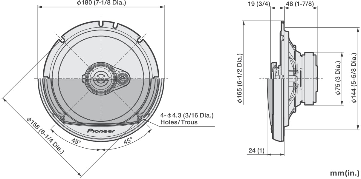 Foto 4 | Altavoces para Coche Pioneer A-series Ts-a1671f 6.5'' 3 Vías - Venta Internacional