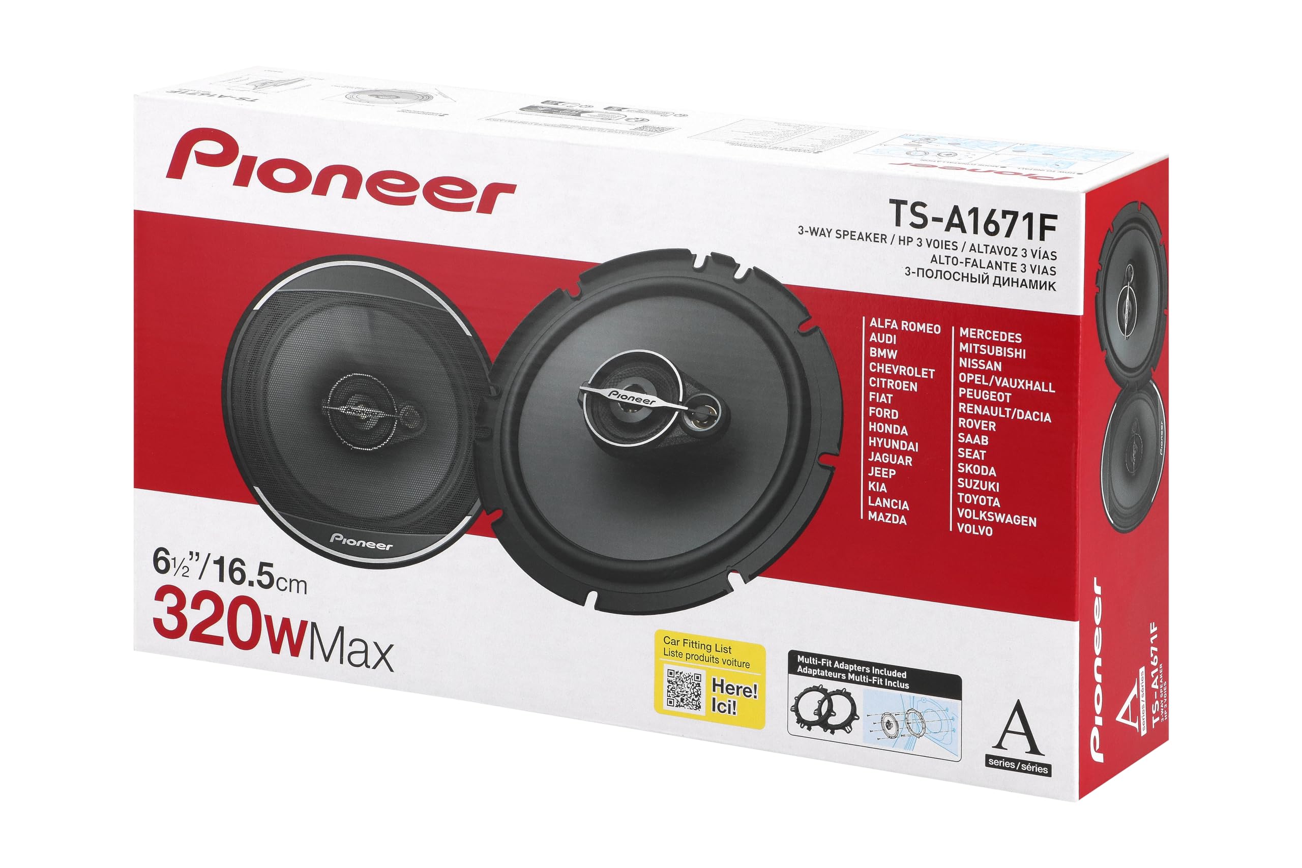 Foto 6 pulgar | Altavoces para Coche Pioneer A-series Ts-a1671f 6.5'' 3 Vías - Venta Internacional