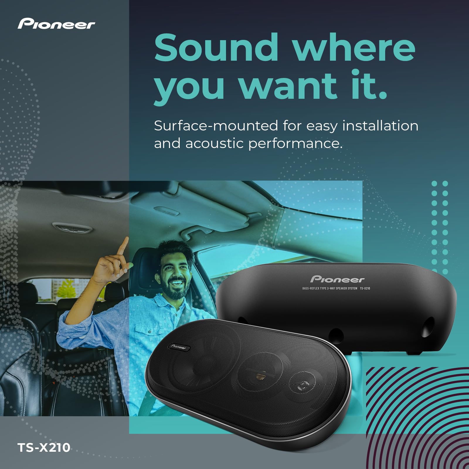 Foto 4 pulgar | Altavoces para Coche Pioneer Ts-x210 Montaje en Superficie de 3 Vías 100 W  Par - Venta Internacional