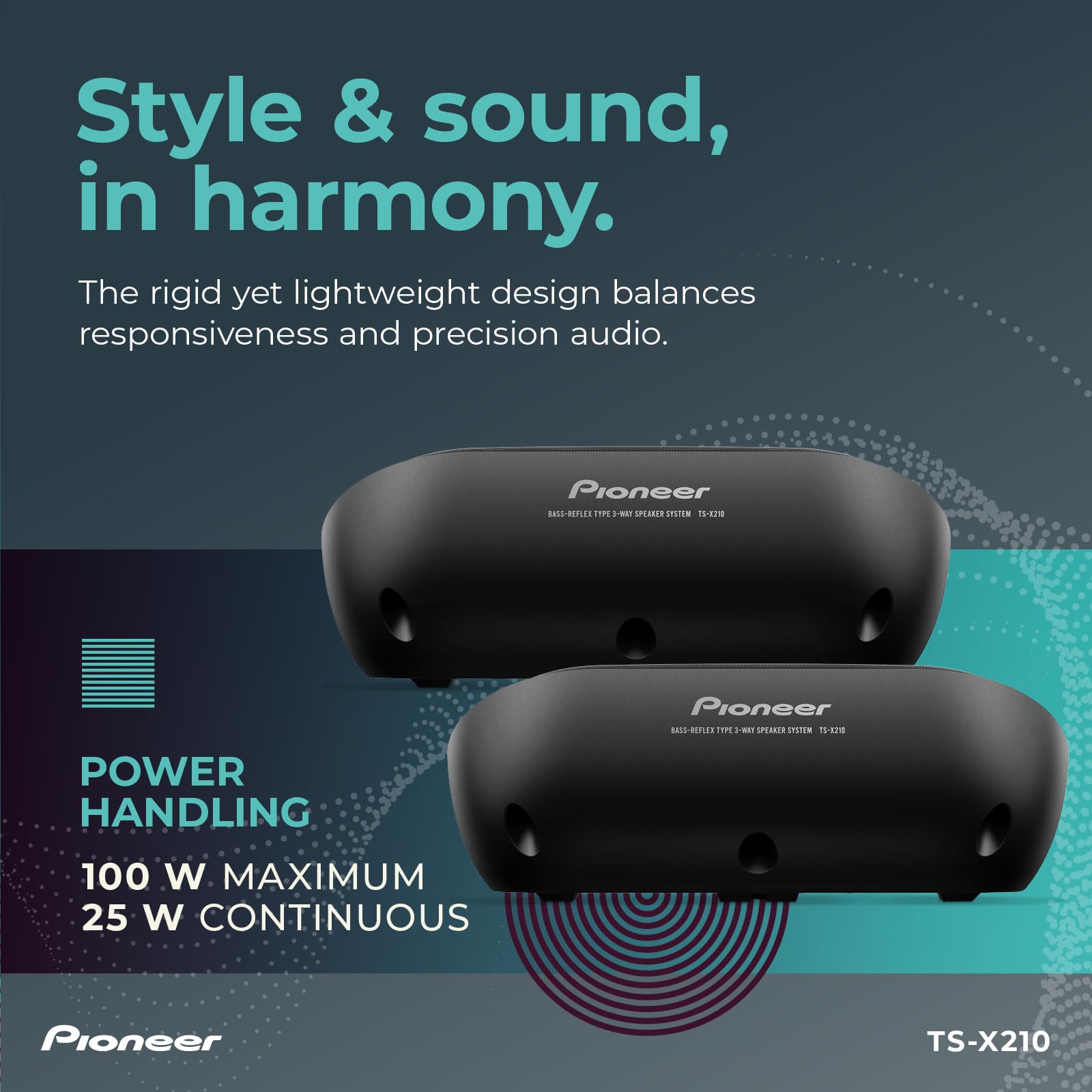 Foto 5 pulgar | Altavoces para Coche Pioneer Ts-x210 Montaje en Superficie de 3 Vías 100 W  Par - Venta Internacional
