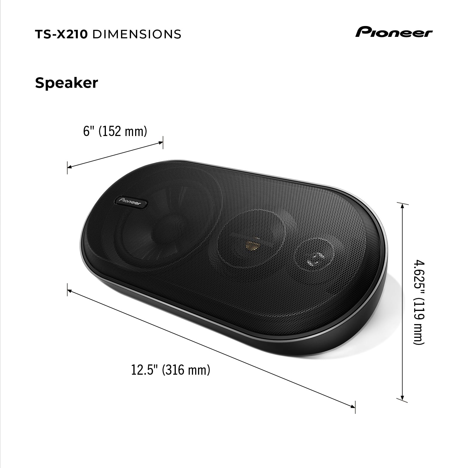 Foto 7 pulgar | Altavoces para Coche Pioneer Ts-x210 Montaje en Superficie de 3 Vías 100 W  Par - Venta Internacional