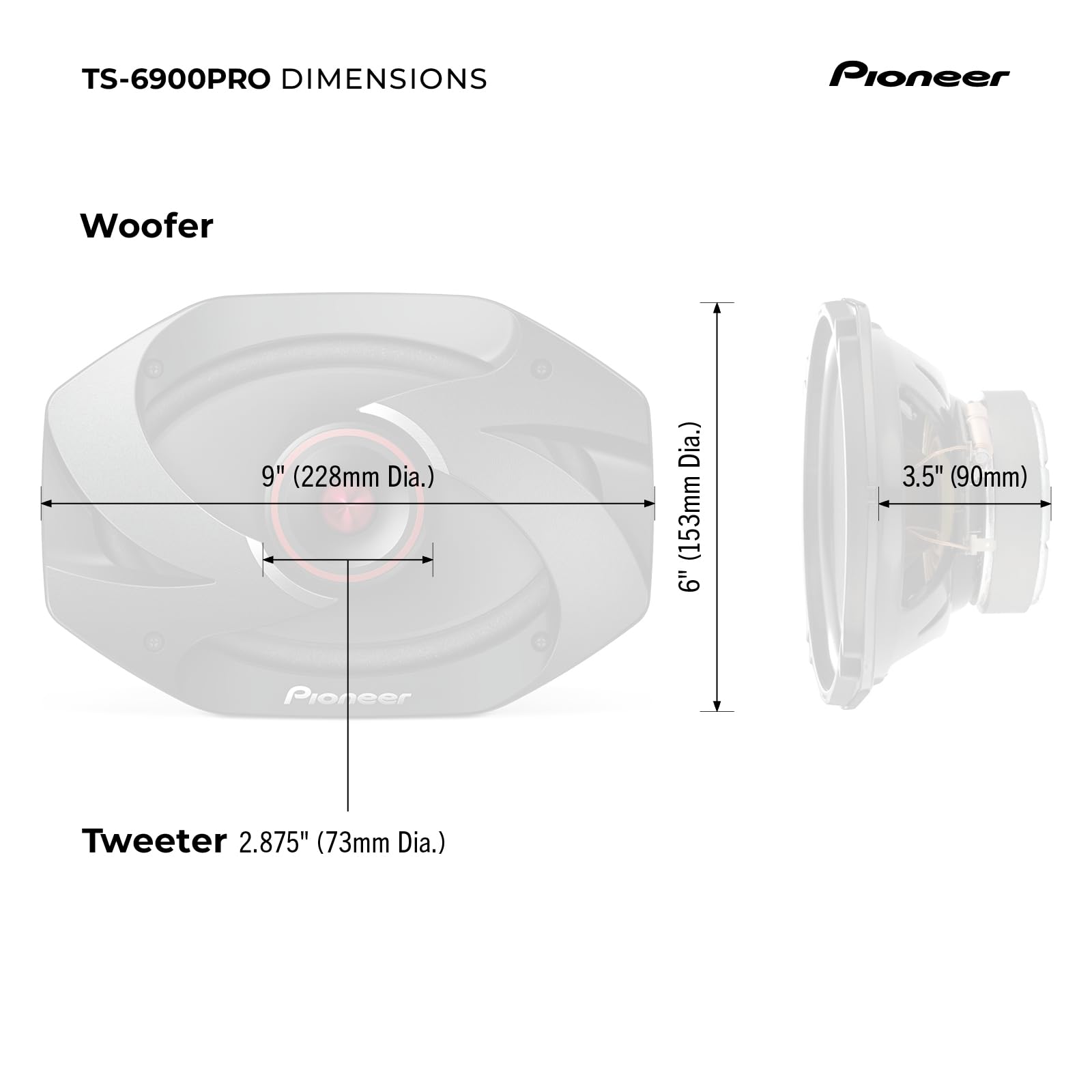 Foto 8 pulgar | Altavoces para Coche Pioneer Ts-6900pro 2 Vías 6x9 - Venta Internacional