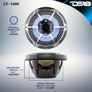 Foto 5 | Altavoz Coaxial Ds18 Hydro Cf-10m De 600 W Y 10 Pulgadas Con Luces Rgb - Venta Internacional.