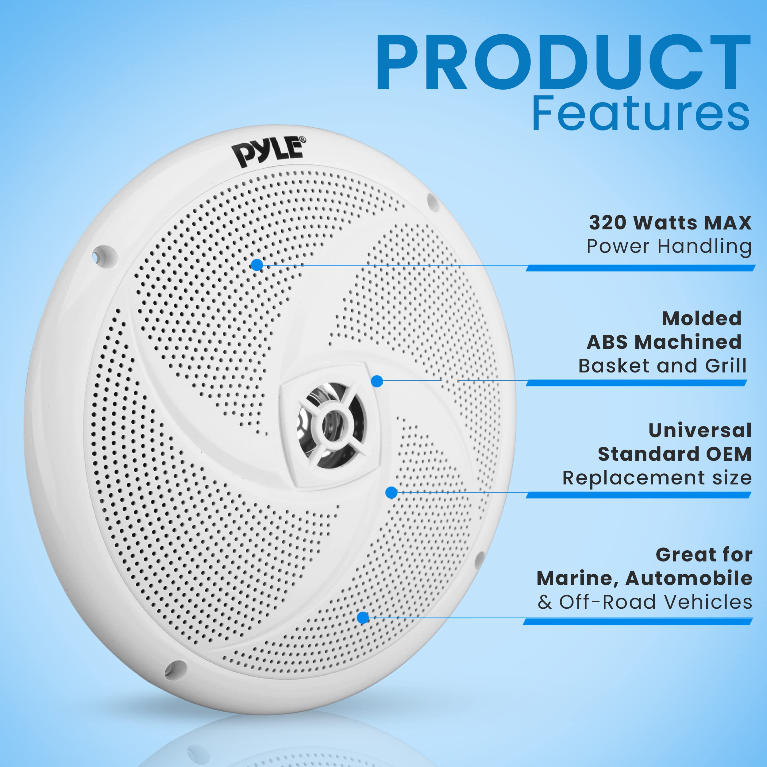 Foto 7 pulgar | Altavoces Pyleusa Para Vehículos Marinos, 8 Pulgadas, 320 W, 4 Ohmios, Impermeables - Venta Internacional.