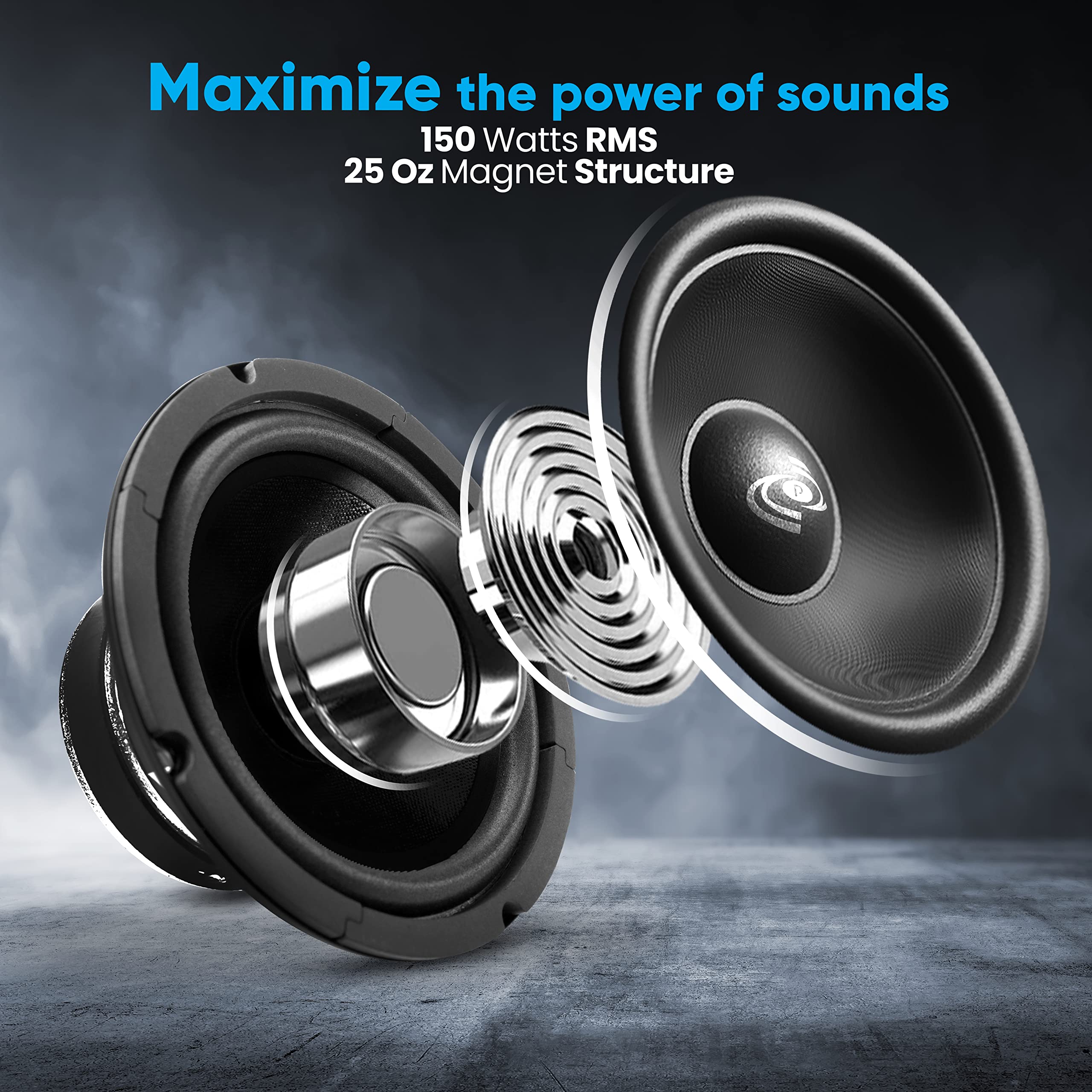 Foto 7 pulgar | Woofer De Graves Medios Para Coche Pyle Pdmr8 De 8 Pulgadas, 360 W Y 8 Ohmios - Venta Internacional.