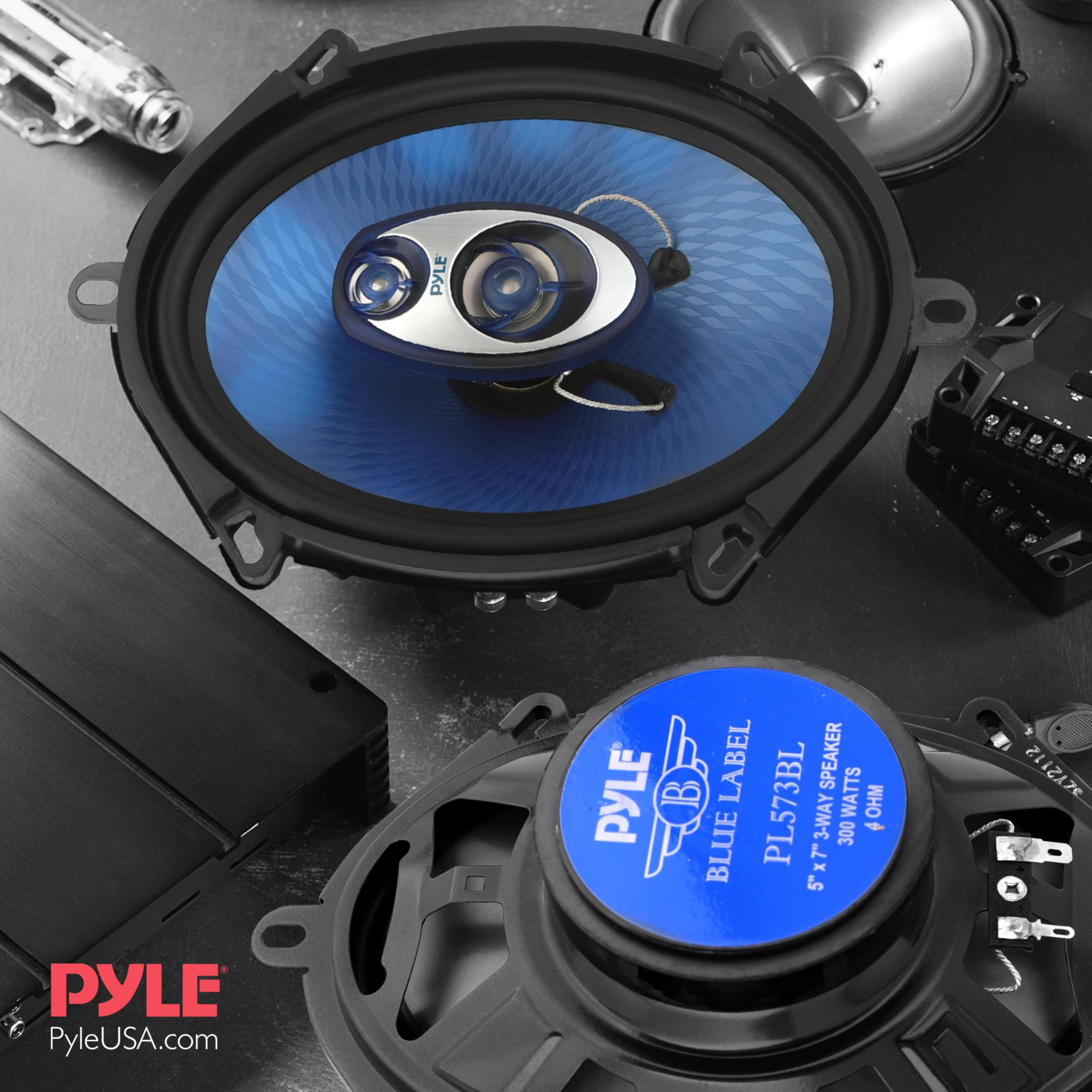 Foto 6 pulgar | Altavoz Pyle Pl573bl Para Coche, 5 X 7, 300 W, 4 Ohmios, 3 Vías - Venta Internacional.