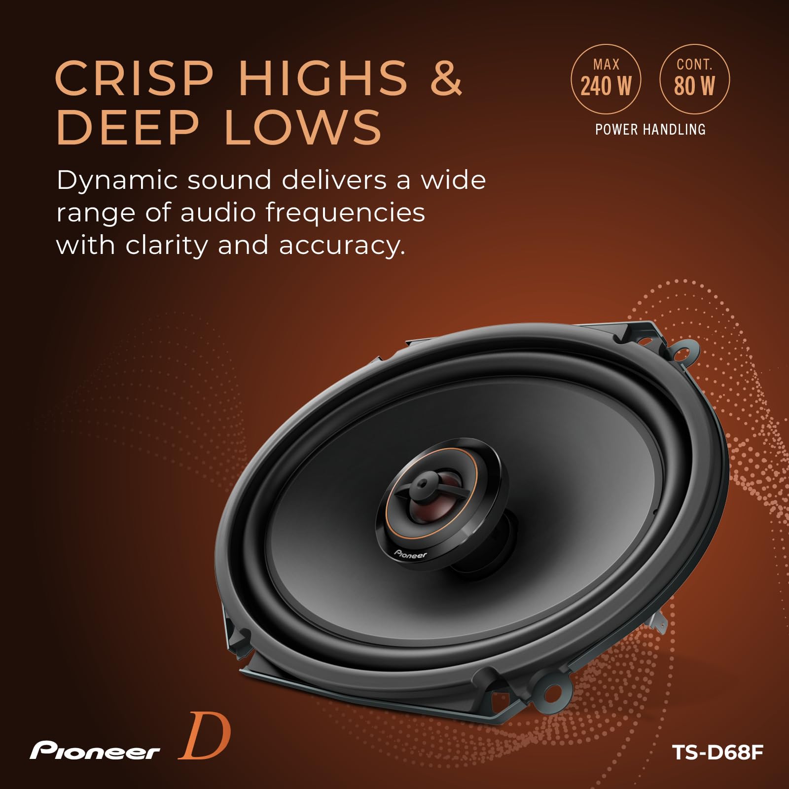 Foto 4 | Altavoces Para Coche Pioneer Ts-d68f Serie D 6x8 De 2 Vías - Venta Internacional.