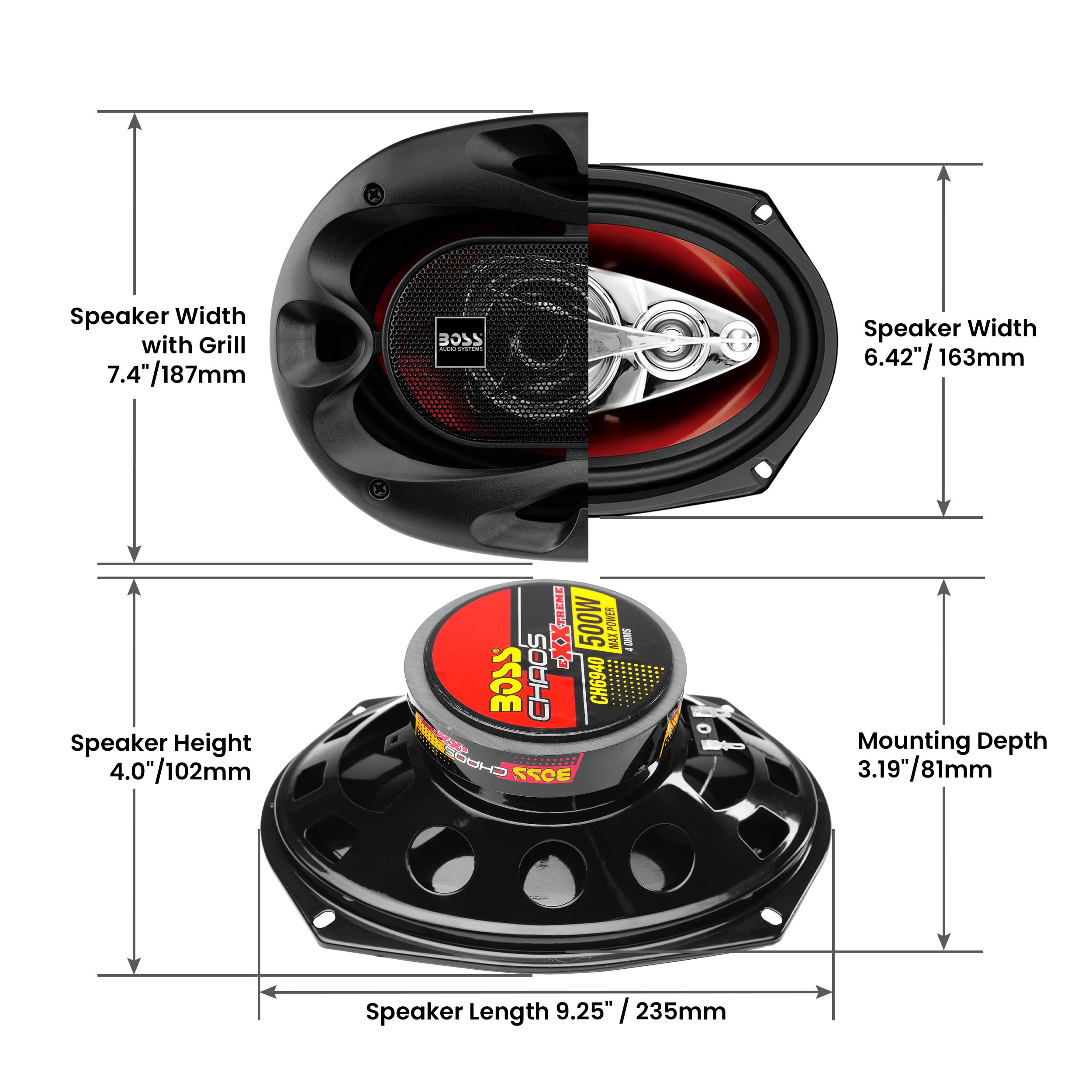 Foto 6 pulgar | Altavoces Para Puertas De Coche Boss Audio Systems Ch6940 6x9 - Venta Internacional.