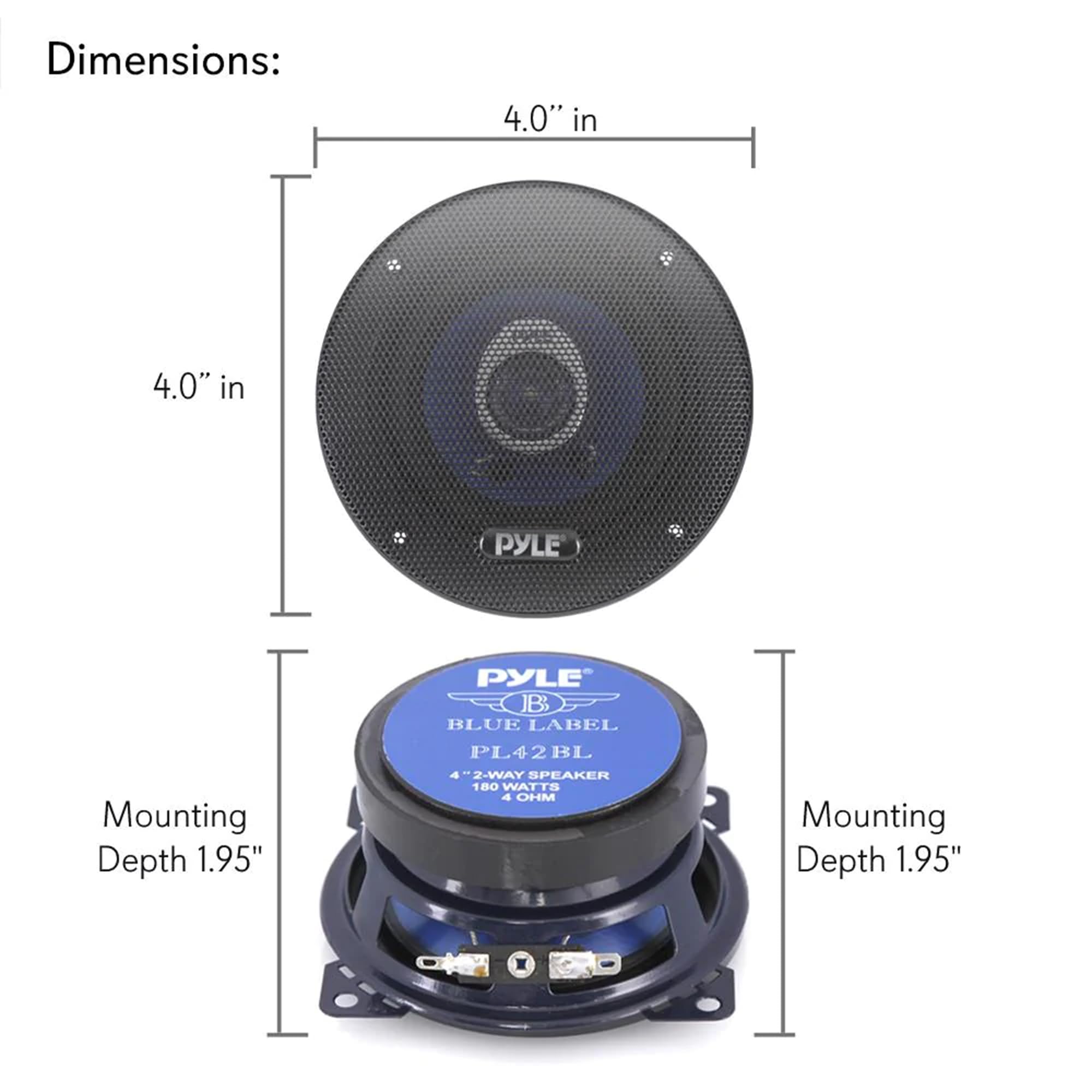 Foto 4 pulgar | Altavoz De Sonido Para Coche Pyle De 5.25 Pulgadas, Azul Polivinílico Mejorado, 200 W, 4 Ohmios - Venta Internacional.