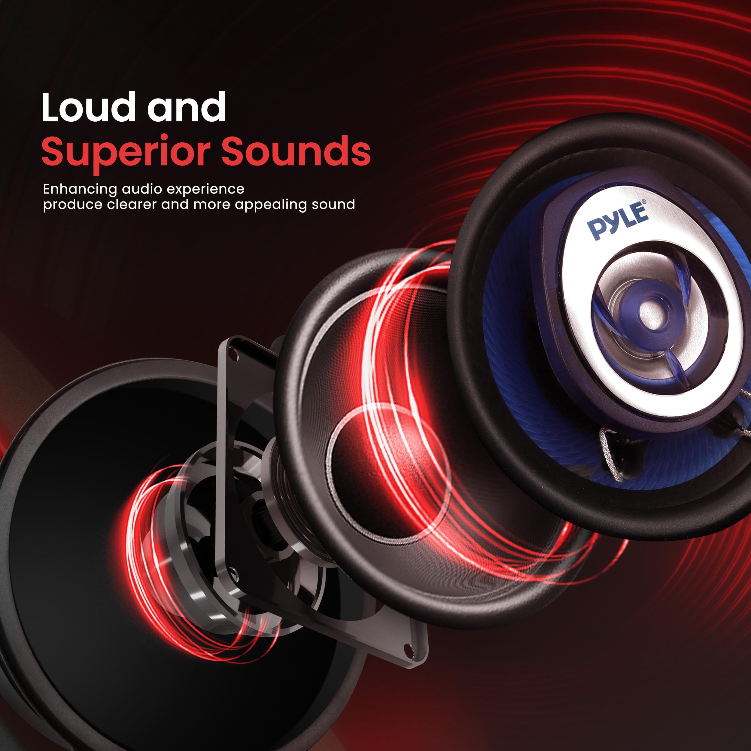 Foto 6 pulgar | Altavoces Estéreo Para Coche Pyle Pl32bl De 3,5 Pulgadas Y 120 W, Par - Venta Internacional.