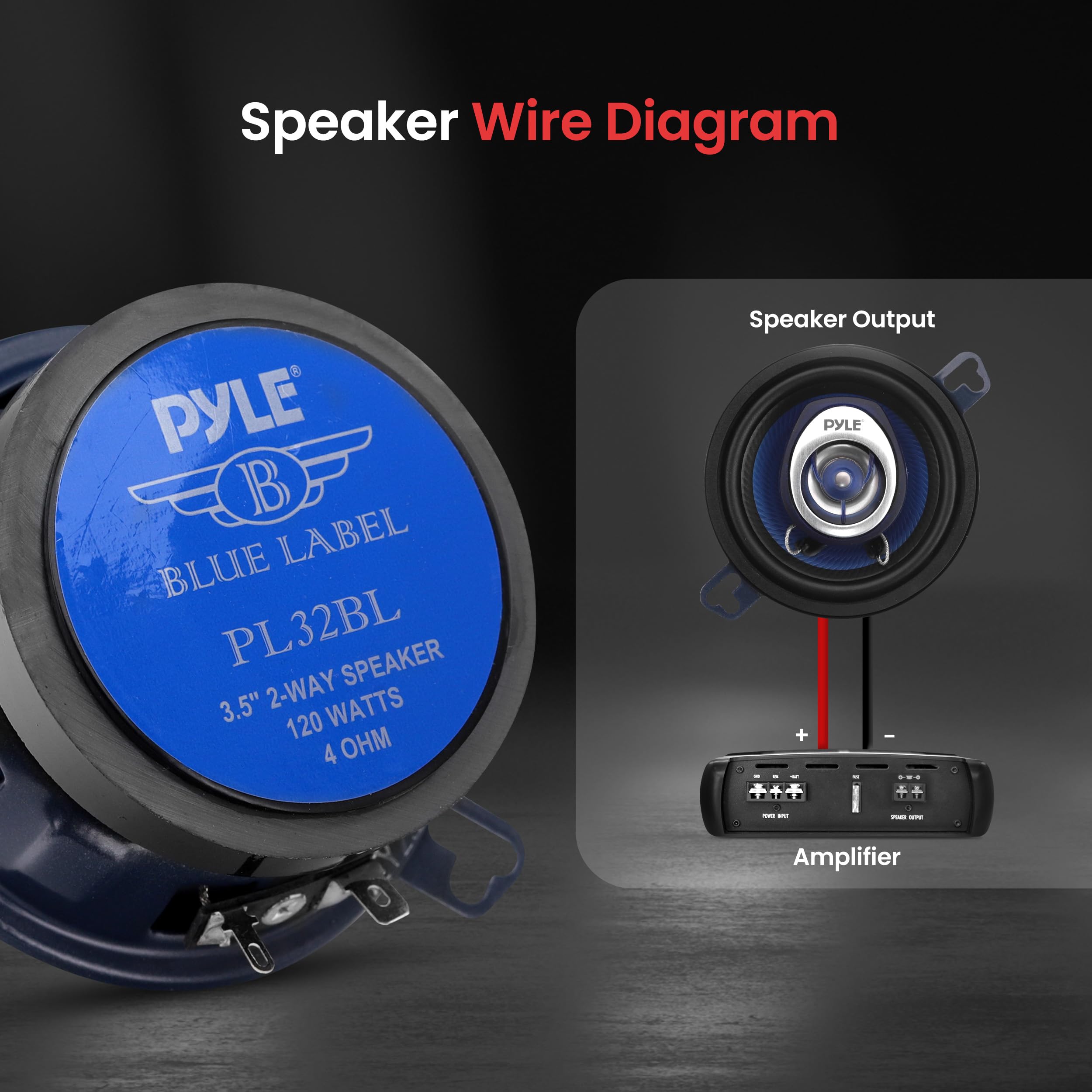 Foto 7 pulgar | Altavoces Estéreo Para Coche Pyle Pl32bl De 3,5 Pulgadas Y 120 W, Par - Venta Internacional.