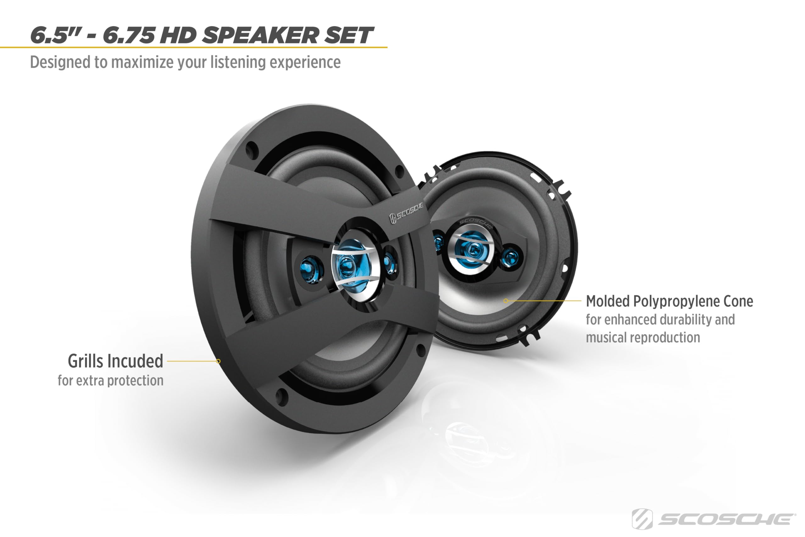 Foto 4 pulgar | Altavoces Para Puerta De Coche Scosche Hd6504 6.5, 4 Vías, 200 W, 1 Par - Venta Internacional.