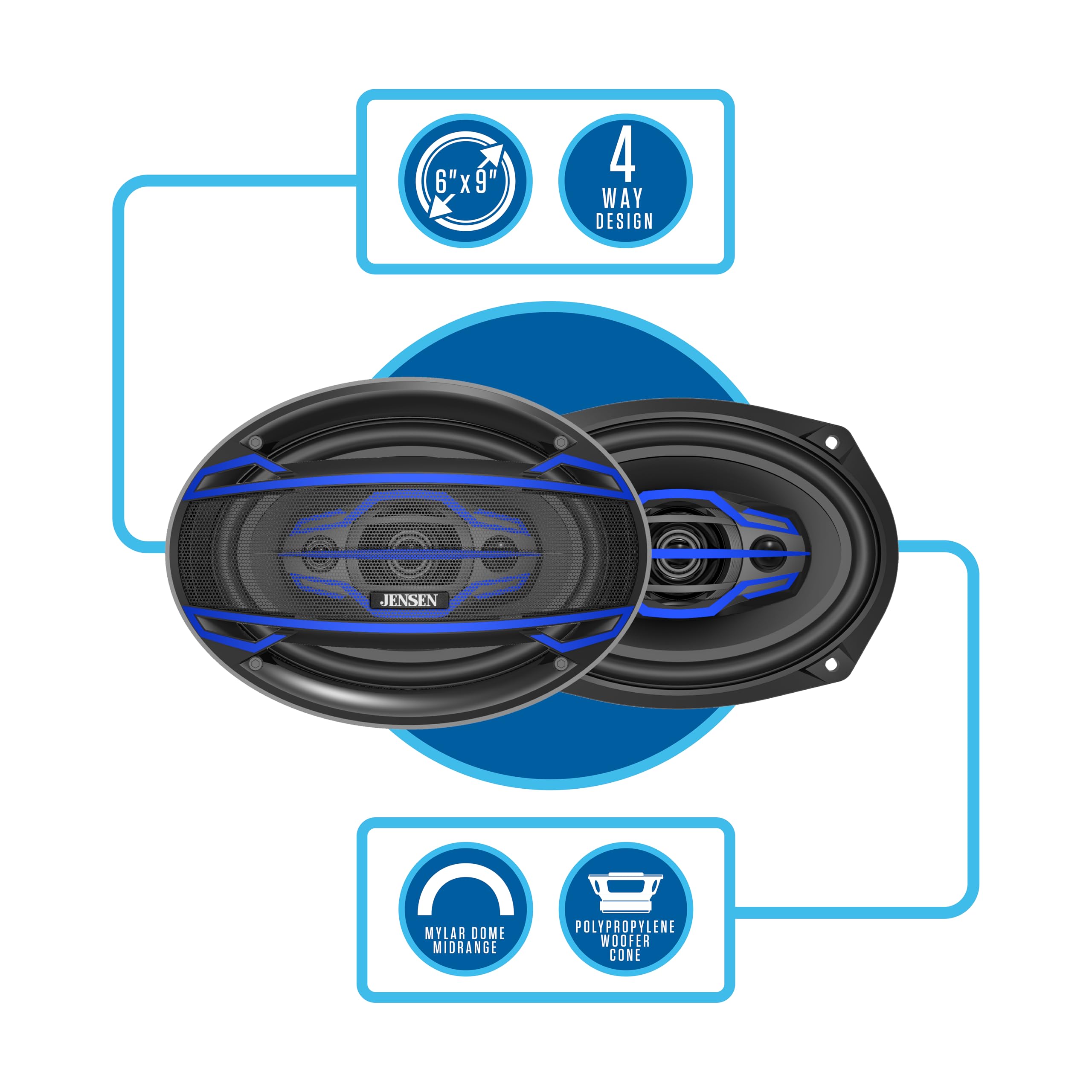 Foto 3 pulgar | Altavoz Jensen 2 Piezas 400 W-Venta Internacional