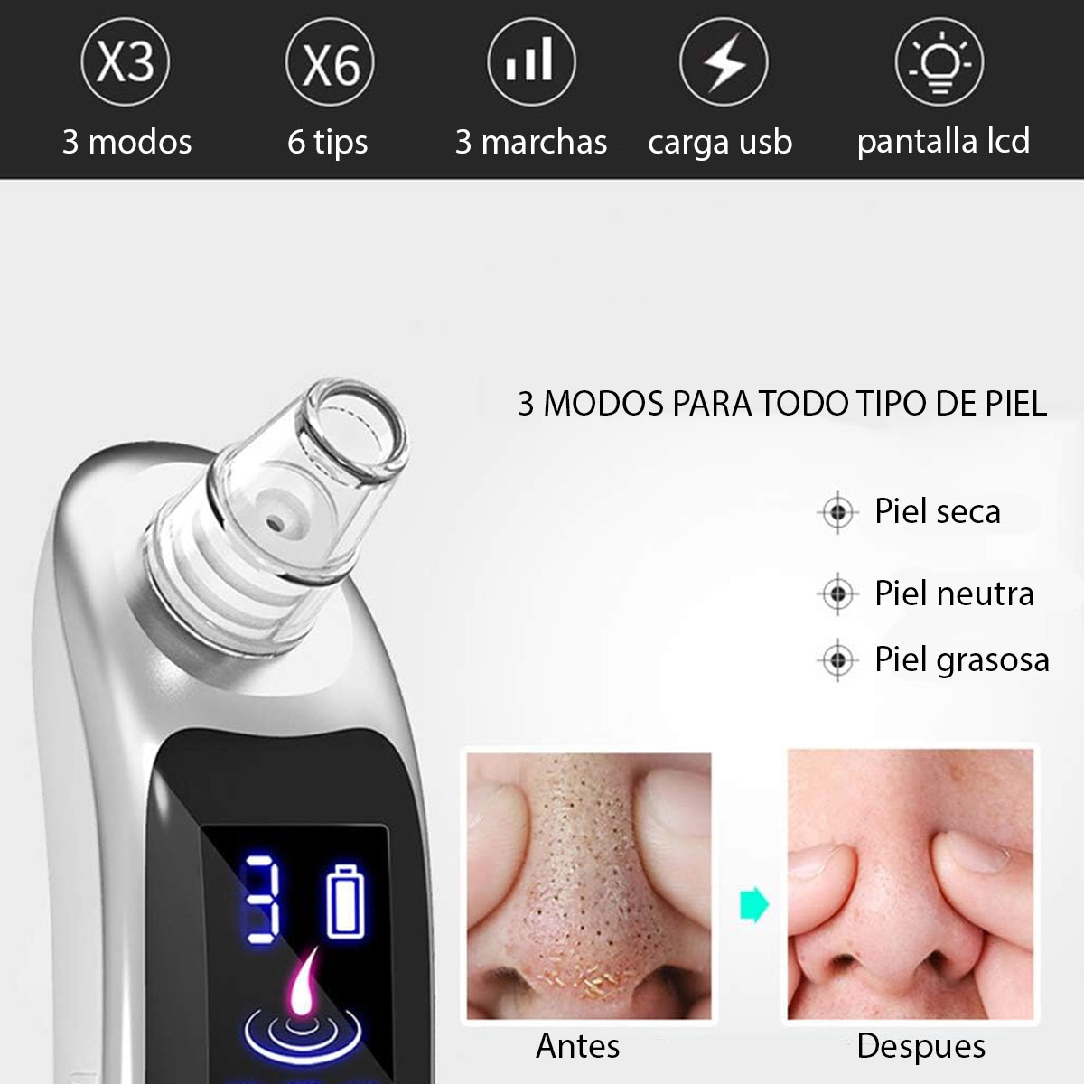 Foto 4 pulgar | Removedor de Puntos Negros Kimhi Recargable