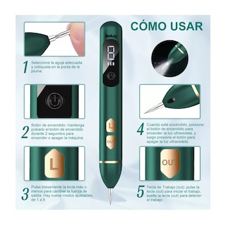 Foto 3 | Pluma Quita Verrugas Belug Removedor De Verrugas, Manchas Verde